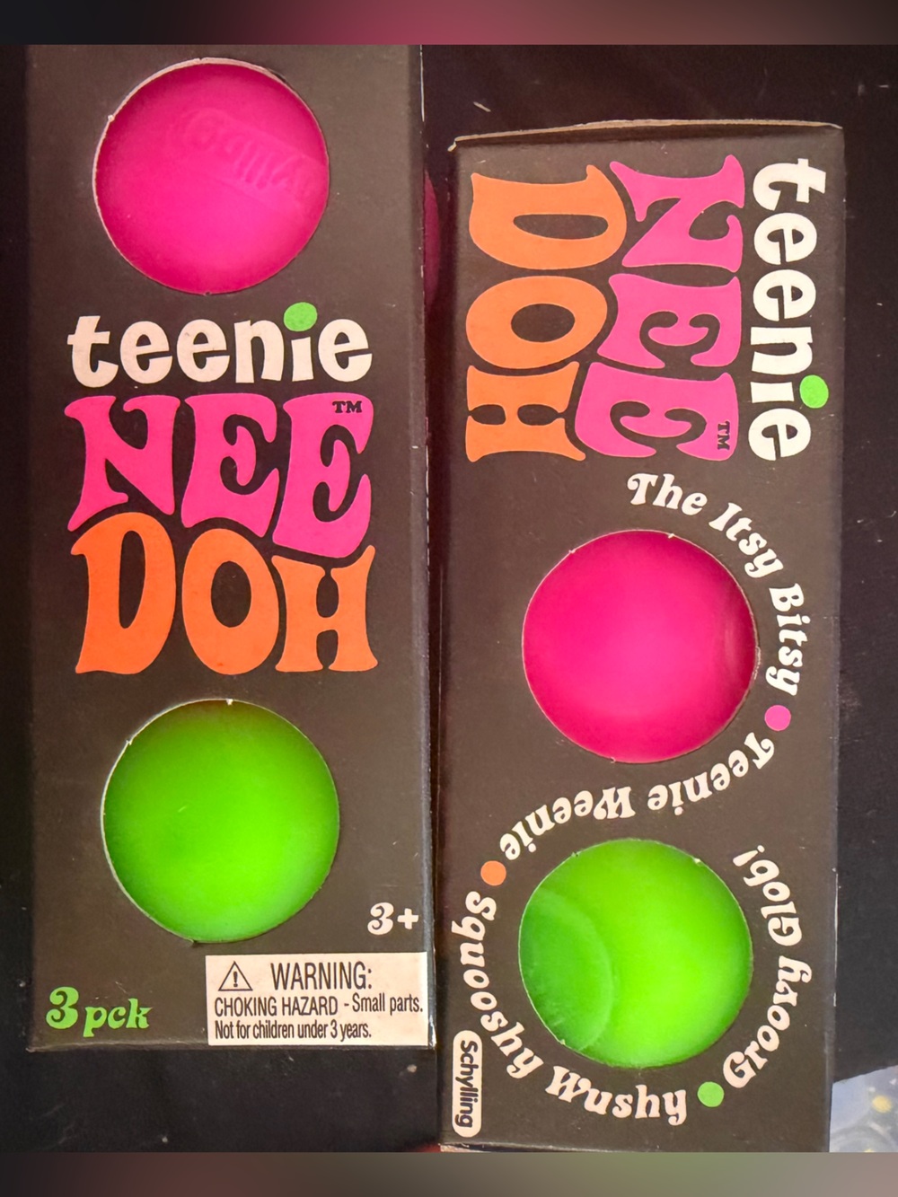 (2) Teenie Nee Doh stress toys in a 3-pack